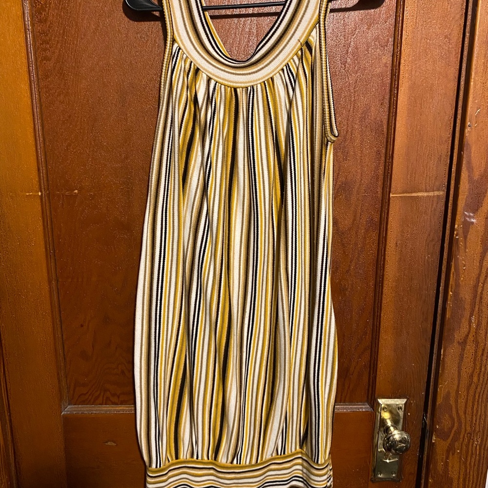 Say What? Yellow and Black Striped Mini Dress